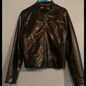 Fake leather shinny jacket